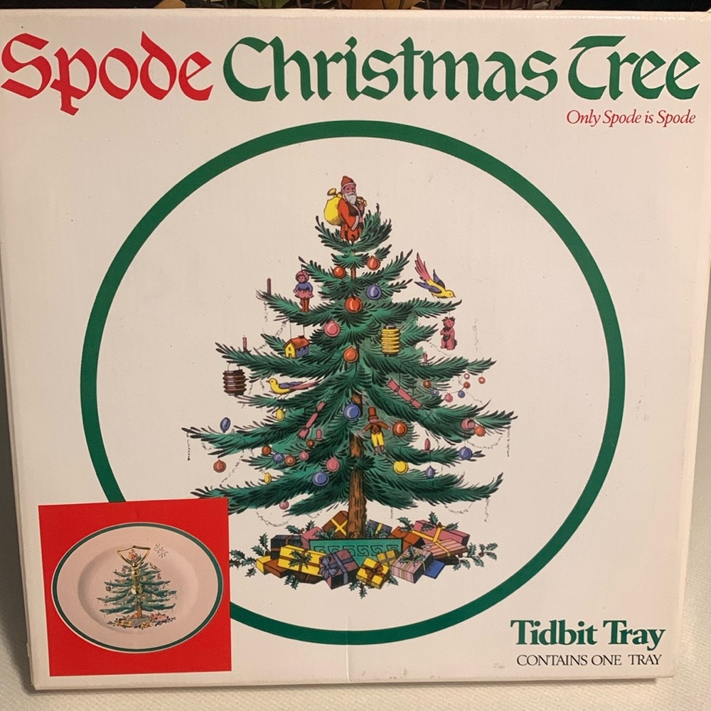 Spode Christmas Tree Tidbit Tray NIB